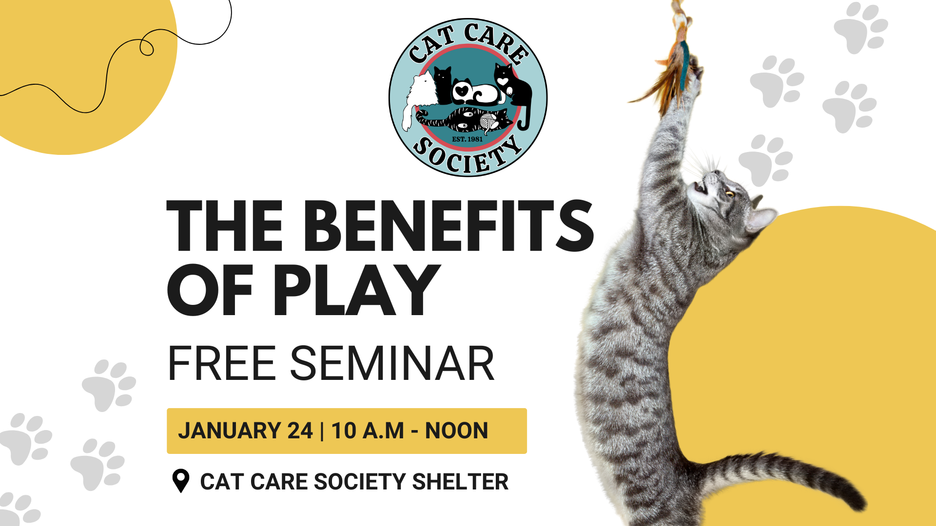 Free Seminar: The Benefits of Play - January 24, 2026 - horizontal graphic
