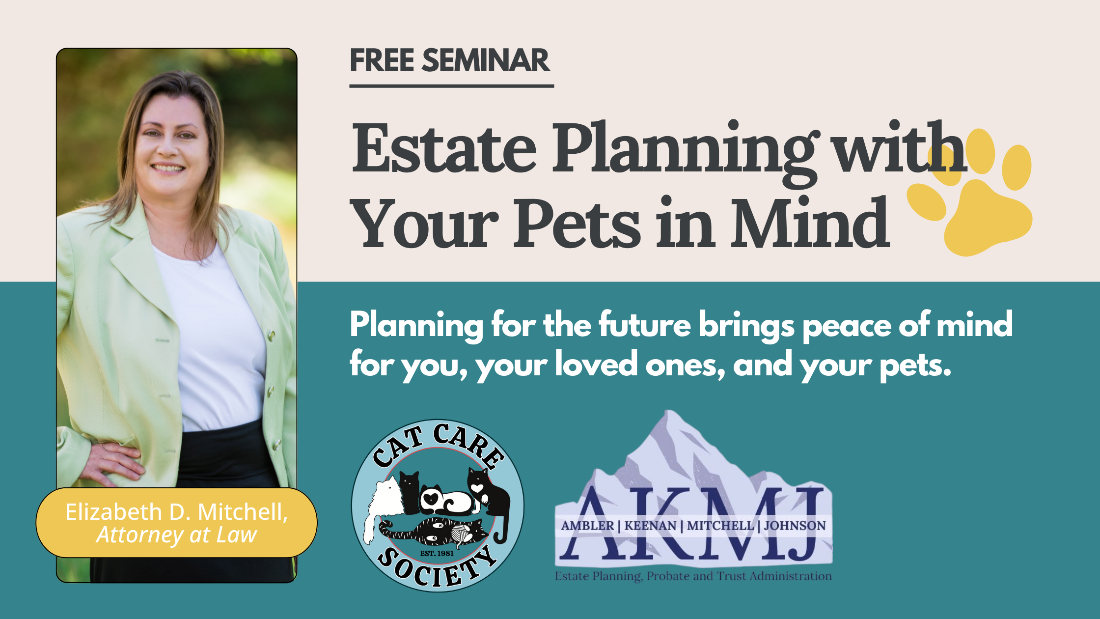 2025 Estate Planning with Your Pets in Mind - Web Banner