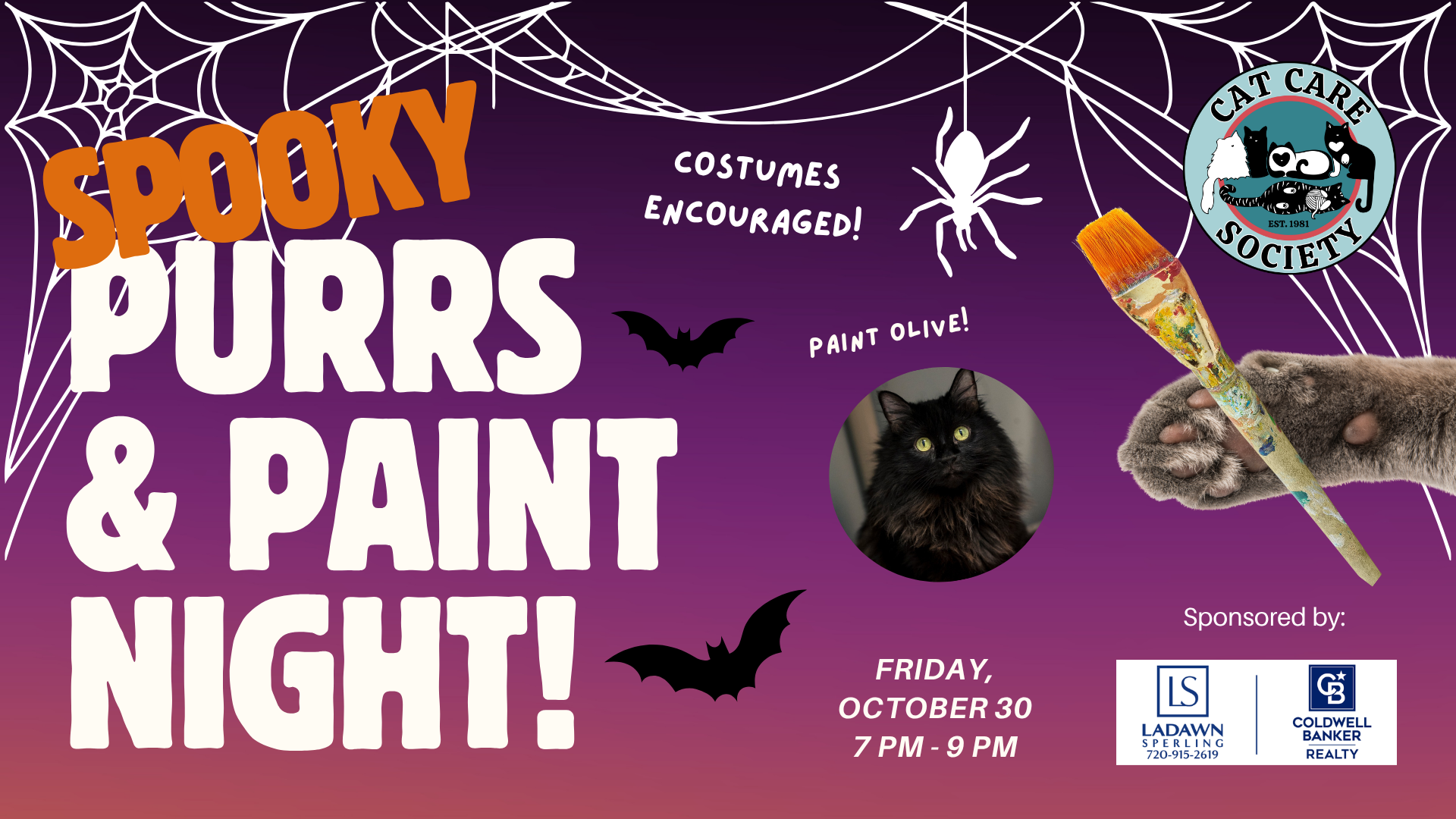 Spooky Purrs and Paint Night - October 30, 2026