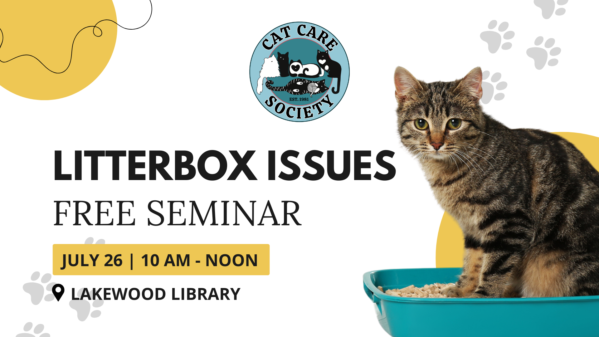 2025 Free Seminar - Resolving Litterbox Issues