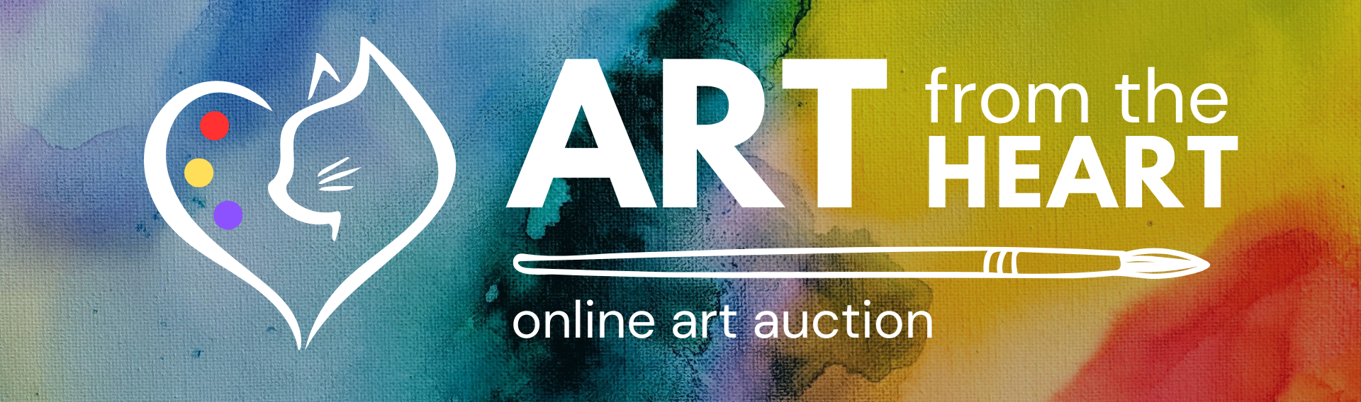 Art from the Heart - online art auction - skinny banner